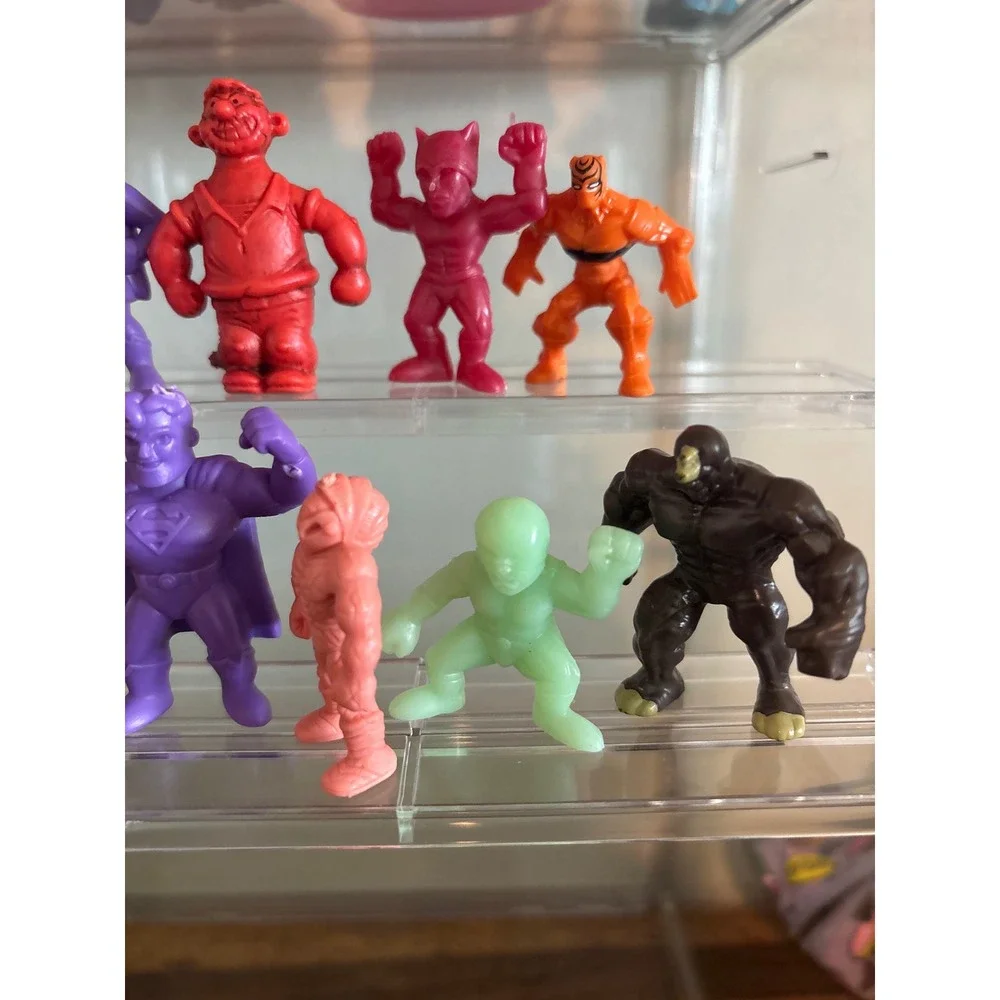 Vintage Mixed Lot 13 Rubber‎ Mini Figures Muscle Men Superhero Monster Toys